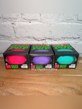 NeeDoh Funky Pup Bundle Teal Pink Purple